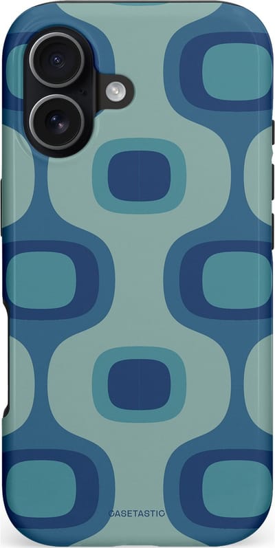 Casetastic hoesje geschikt voor Apple iPhone 17 - MagSafe - Dubbellaagse bescherming - Vintage Flow - Fashion Case - Petrol Saliegroen