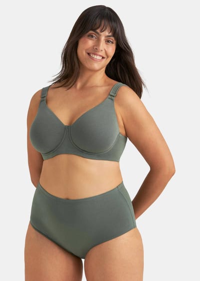 Shirtbeha met biokatoen - salie - Gr. 100 B van Goldner Fashion