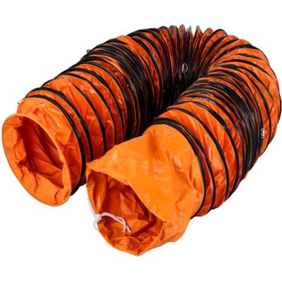 VEVOR 6 kg luchttransportslang, 7,6 m warmeluchtslang, -20 ~ 180 ° ventilatieslang, 35 * 34 * 26 cm bouwplaatsslang