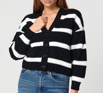 Starry Indigo - Dames Trui | Zwart Wit | Maat XXS