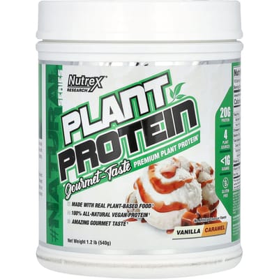 Nutrex Research, Série Naturelle, Protéine Végétale, Vanille Caramel, 1.2 lb (540 g)