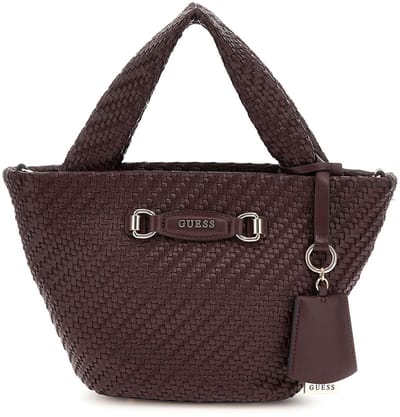 GUESS Handtas Schoudertas Francy Mini Tote Aubergine Donkerpaars