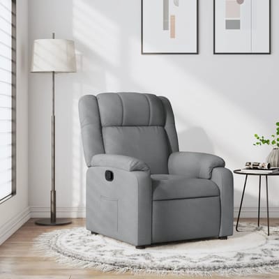 vidaXL - Relaxfauteuil - lichtgrijze - stof