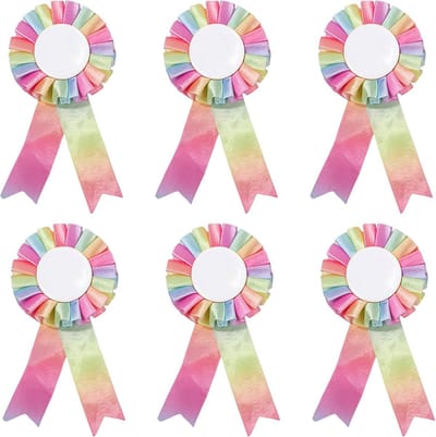 6 Stuks Hobby Rosetten voor Paarden, Winnaar Lint & Bogen voor Paardensport & Feestdecoratie