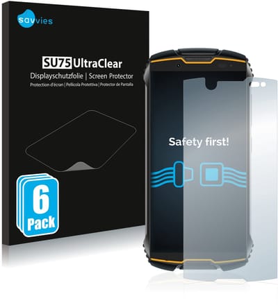 Savvies - Screenprotector voor Cubot King Kong Mini - Folie Beschermfolie transparant 6 Stuks