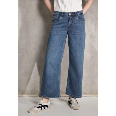 Street one - Dames broek - Maat 32 - Vrouwen - 16954 mid blue - katoen