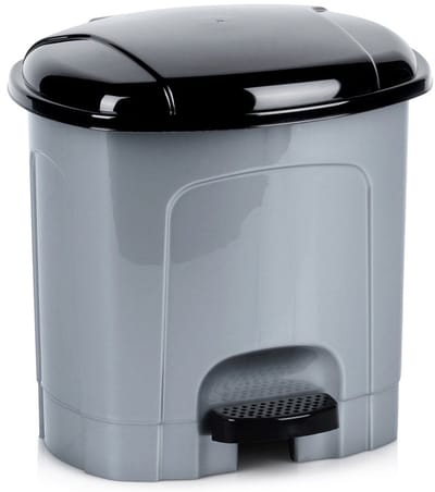 Prullenbak met Pedaal Plastic Grijs 3 l - Afvalmand - Afvalemmer
