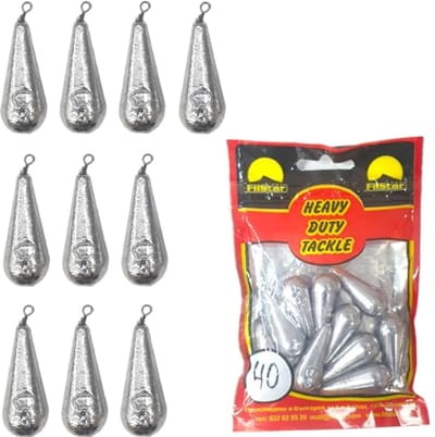 Peerlood Set 10 x 40 g voor Vissen - Geschikt voor Drop Shot en Grondlood Vissen - Visgewicht en Hengelset voor Beginners