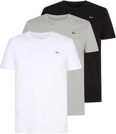 Petrol Industries Heren T-shirts 3-Pack - Ronde Hals - Korte Mouw - Katoen - Regular Fit - Multipack van 3 stuks - - Maat M