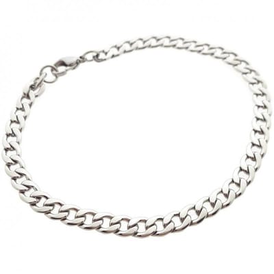 Aramat Jewels | Armbanden | Tijdloze Stalen Gourmet Armband Karabijn Slot | | | |6mm | Staal | Volwassenen | Verkleurd niet