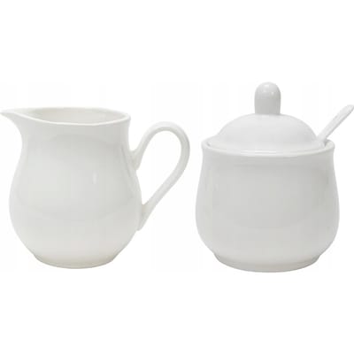 Sucrier Et Pot À Lait 280 Ml Ensemble En Porcelaine Blanche
