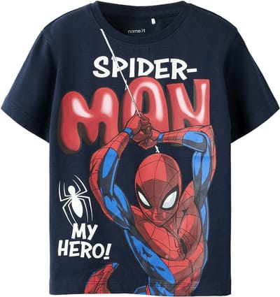 NAME IT - NMMMARVIN SPIDER SS NREG TOP NOOS MAR - Jongens - T-shirts