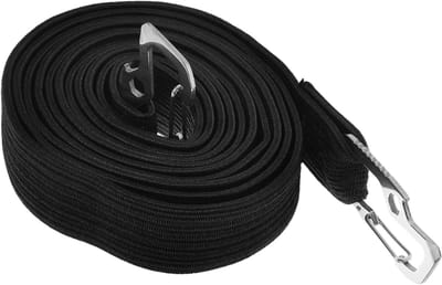 Motorfiets Spanband - Bagage Touw - Vervoer Vastzetten - Met Karabijnsluiting - 300 cm - Zwart