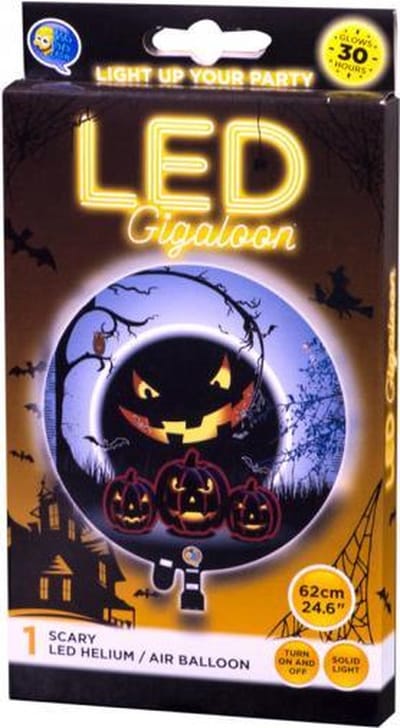 Wefiesta - LED Gigaballon Halloween 62 cm - Halloween - Halloween Decoratie - Halloween Versiering - Halloween Ballonnen