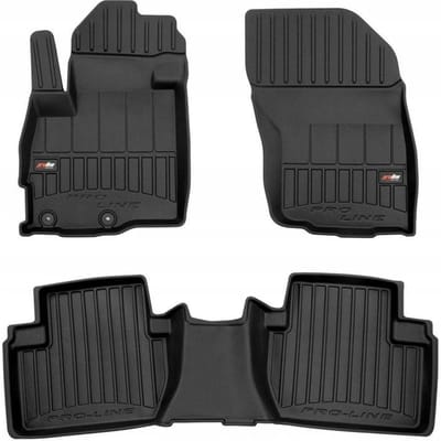 FROGUM 3D Gummimatten Set – Passend für Mitsubishi Outlander II (2006-2012) – Hohe 6 cm Kanten – TPE – Geruchlos & Schwarz