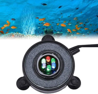 Ynkkvre – Aquarium Bubbellicht – Met 6 LED Lampen – Luchtsteen en Bubbeldecoratie voor Vistank en Aquarium