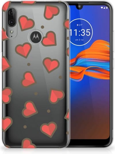 Motorola Moto E6 Plus TPU bumper Hearts