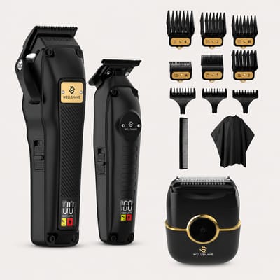 Wellshave Barber Pack 2.0 - Barber Set - Kappers set - Tondeuse Mannen - Foil Shaver - Hair Clipper - Kappers Tondeuse - Trimmer voor haar & baard - Head Shaver - Tondeuse set