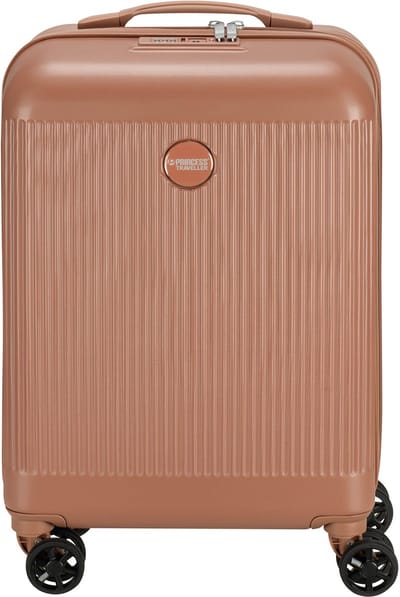 Princess Traveller Oceans – Handbagage Koffer – Mocha Mousse – Reiskoffer met dubbele wielen – 55x35x20 cm – GRS gecertificeerd