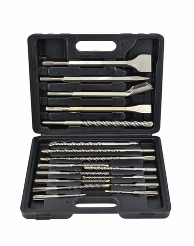 AWTools AW42917 - SDS-Plus Boor- en Beitelset - 17-delig - In Aluminium Koffer - Voor Beton en Steen