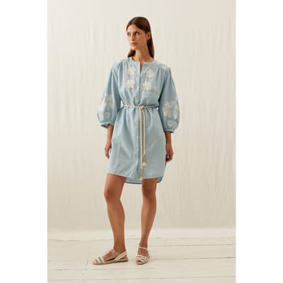 Louise Misha Dress Nilou Blue Maat: 38 | Blousejurken Outlet | Dames | Blauw