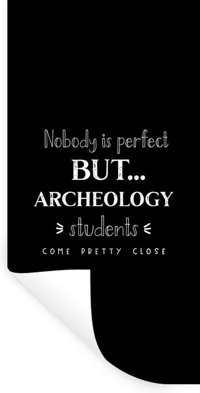 Muurstickers - Sticker Folie - Quote - Archeologie - Studeren - 20x40 cm - Plakfolie - Muurstickers Kinderkamer - Zelfklevend Behang - Zelfklevend behangpapier - Stickerfolie