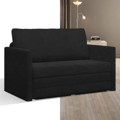 Slaapbank - Uitklapbaar - Slaapstoel - Logeerbed - Zetelbed - Slaapfauteuil - Vouwbed - 2 persoons - Zeer comfortabel - Zwart