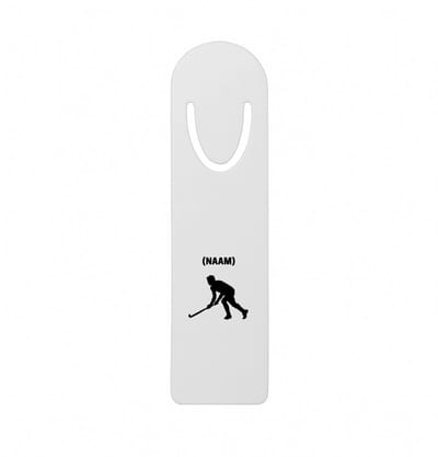 Hacebo® - Hockey met eigen naam metalen boekenlegger - Hockey - Hockeyer - Sport Bladwijzer boekenleggers - 12.7 cm x 3.2cm