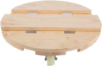 Plantenbak op wielen - Bloempot verhuizer - Binnen en buiten - Corrosiebestendig zwaar belastbaar - 20 cm diameter