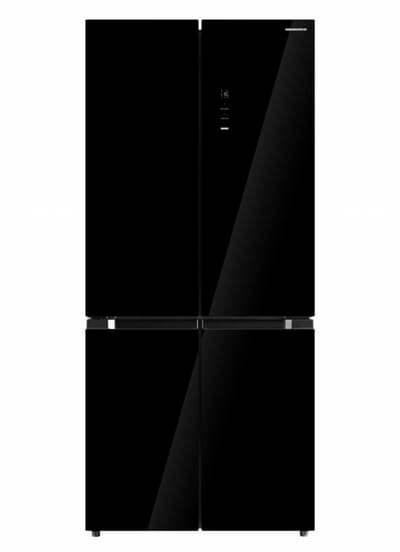 Heinner HSBS-M515MDINVHGBKE++ American Side-by-Side Koelkast 515 L – No Frost – Inverter – Super Freezing – InoxCool-technologie – Zwart Glas – 5 Jaar Garantie