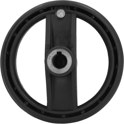 Roue à main à 2 rayons avec poignée tournante pliable Roue à main en plastique pour machine-outil pour tour fraiseuse 12x100mm