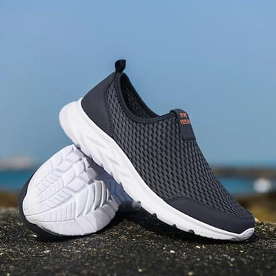 Herensportschoenen Ademend Mesh Heren Casual Schoenen Outdoor Antislip Grote Maat Loafers Wandelen Lichtgewicht Heren Tennisschoenen 43 blauw
