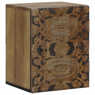 vidaXL - Hangende - Badkamerkast - Bruin - 38 - x - 33,5 - x - 48 - cm