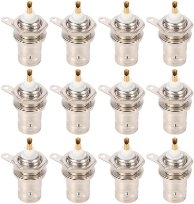 SPHProducts - BNC Female Panel Mount Connector - Coaxiale Adapters - 12 Stuks - Voor Antennes - Radio's - Geschikt voor verschillende toepassingen - Kl...