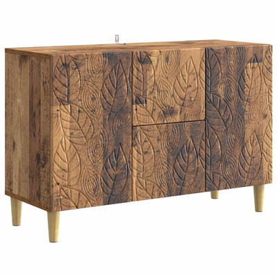 vidaXL - Dressoir - Oud - hout - 89 - x - 34,5 - x - 60 - cm - Bewerkt - hout