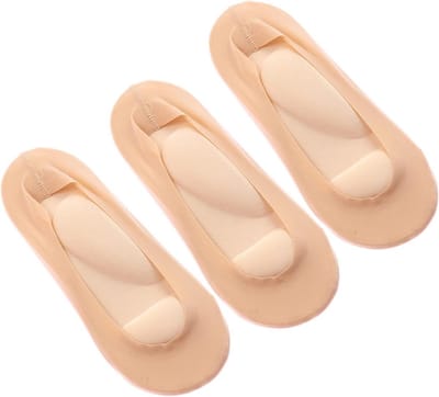 Voetmassage Sokken - Steunsokken Onzichtbaar - Comfort Verlichten - Boog Ondersteuning - Eén Maat - Beige Bruin Zwart