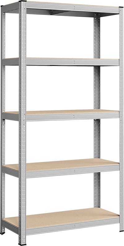 SONGMICS - Stellingkast - Opbergrek - Zware - Metalen Frame - 5 Verstelbare Legplanken - Max 875 kg
