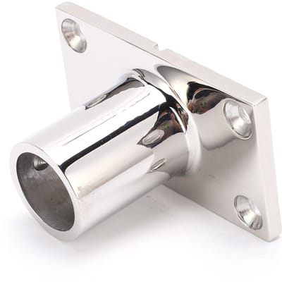 Paalvoet Roestvrij Staal 90 Graden Rechthoekig Duurzaam Corrosiebestendig Polijsten Handreling 22mm / 0.87in gray