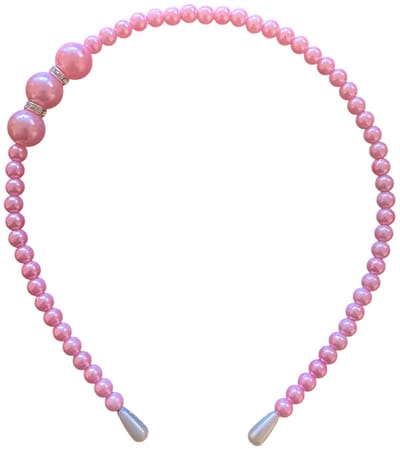 Hiden - Diadeem Parel - Haarband Dames - Diadeem Dames - Haarband Make Up - Haarband - Haar Accessoires - Roze