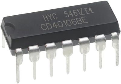 Logische Chip Omvormer - Hex Trigger IC - Elektronica Projecten - CMOS Technologie - DIP-14