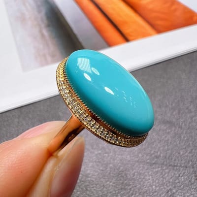 Mode Vintage Turkoois Druppel Oorbellen Originele Glanzende Blauw Groene Ovale Oorbellen Voor Vrouwen Bruiloft Eenvoud Fijne Sieraden blue
