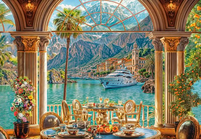 Castorland legpuzzel Mediterrane Dessert 1500 stukjes puzzel volwassenen.