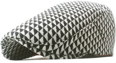 Winkrs - Flatcap Geometrisch Zwart/wit - Beschermd tegen de zon - Golf pet Unisex