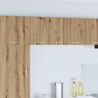 vidaXL - Hangkast - Ambachtelijke - Eik - en - Wit - 30 - x - 31 - x - 40 - cm - Bewerkt - hout