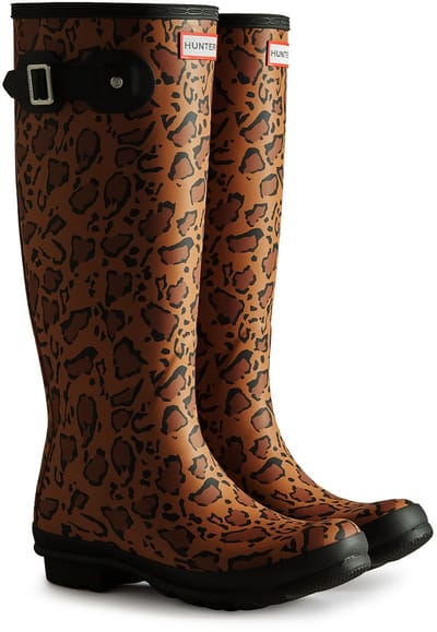 Hunter - Women's Original Tall Wellington Boots Leopard - Maat 36