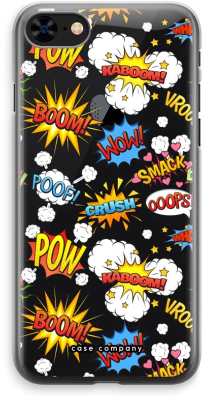 Case Company® - Hoesje geschikt voor iPhone 8 hoesje - Pow Smack - Soft Cover Telefoonhoesje - Bescherming aan alle Kanten en Schermrand
