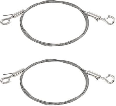 Dailygoods- Staalkabel Set 2 Stuks - Roestvrij Stalen Kabel - Ophangdraad voor Foto's - Decoratief Hangtouw - 200 cm - Zilver