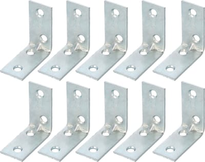 AMIG hoekankers/stoelhoeken - 10x - verzinkt staal - breedte 1.9cm - lengte 2 x 4cm