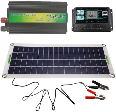 Zonnepaneel Set - Zonne Energie - Draagbaar Opladen - Ultradun Ontwerp - 100 Watt - Zwart
