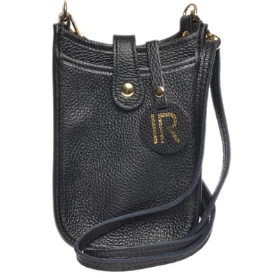Isabella Rhea Zwart Rundleer Tas